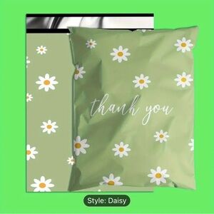 10 extra large Poly mailers Green, white, and orange thank you 19x14.5